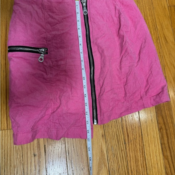 The Ragged Priest Pink Asymmetrical Corduroy Mini Skirt Size Small - Picture 5 of 6